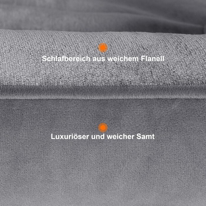 Ортопедичне ліжко для собак великих порід, ергономічне диван-лежанка з піною у формі ковчега, водонепроникне, неслизьке ліжко для собак 89x63 см, світло-сірий (світло-сірий, Д 89 x Ш 63 x В 17 см)