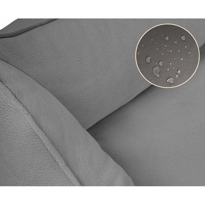 Ортопедичне ліжко для собак Knuffelwuff Oliver, M-L, темно-сірий | Зносостійке велюрове покриття | Memory Foam | Водовідштовхувальне, прання | Для суглобів, міцне для собак маленьких та великих порід, 85 x 63 x 23 см