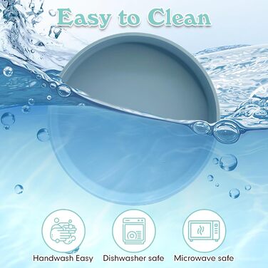 Набір мисок для котячого корму Apatal, силікон, 15 см, 2 шт., блакитні. Зручні для котів, підходять для сухого та вологого корму.