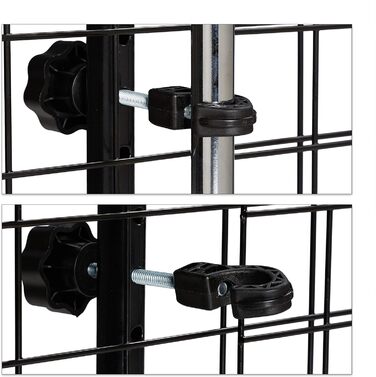 Сітка для собак у машину Relaxdays, універсальна, регульована ширина, чорна, 40 x 92-157 см