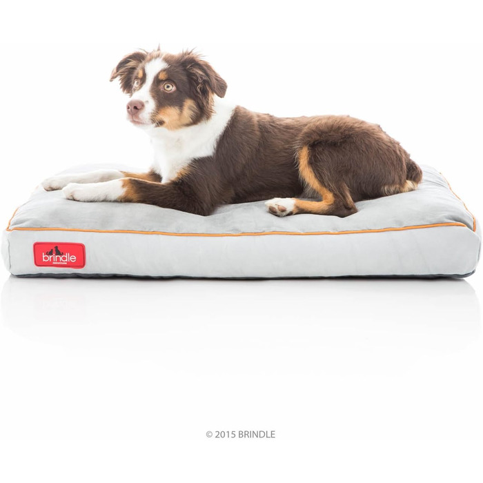 Ортопедичне ліжко для тварин з подрібненої піни Memory Foam Brindle Stone, сумісне з клітками, знімний чохол, розмір S, для собак, цуценят, котів і кроликів