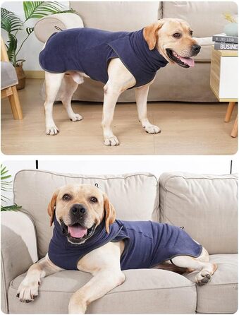 Тепла флісова жилетка для собак - флісовий пуловер/зимовий одяг для собак, Marine, XXL Marine XXL