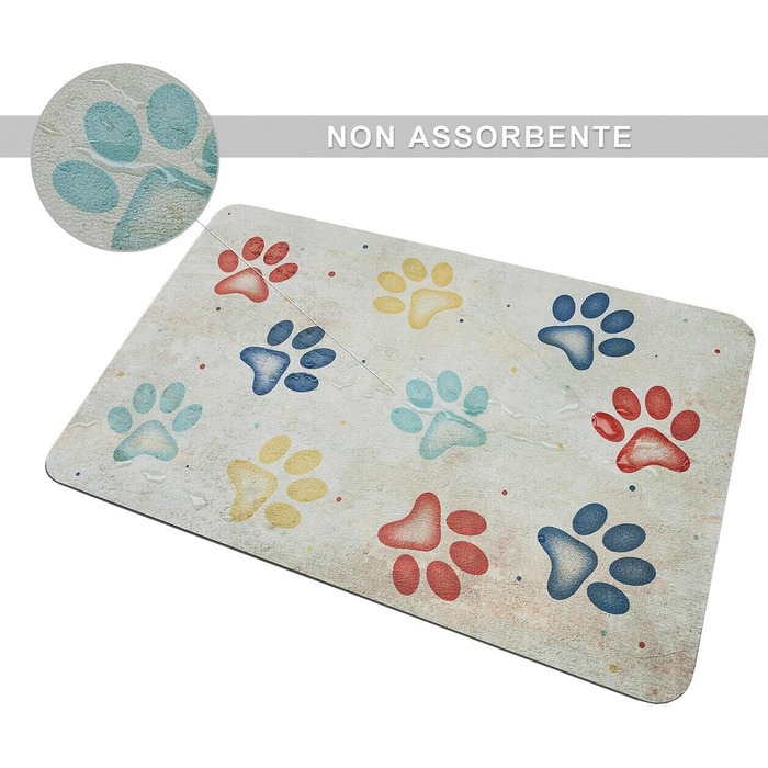 Захисна гумова підкладка Emmevi для миски, неслизька, 50x70 см, для собак та котів