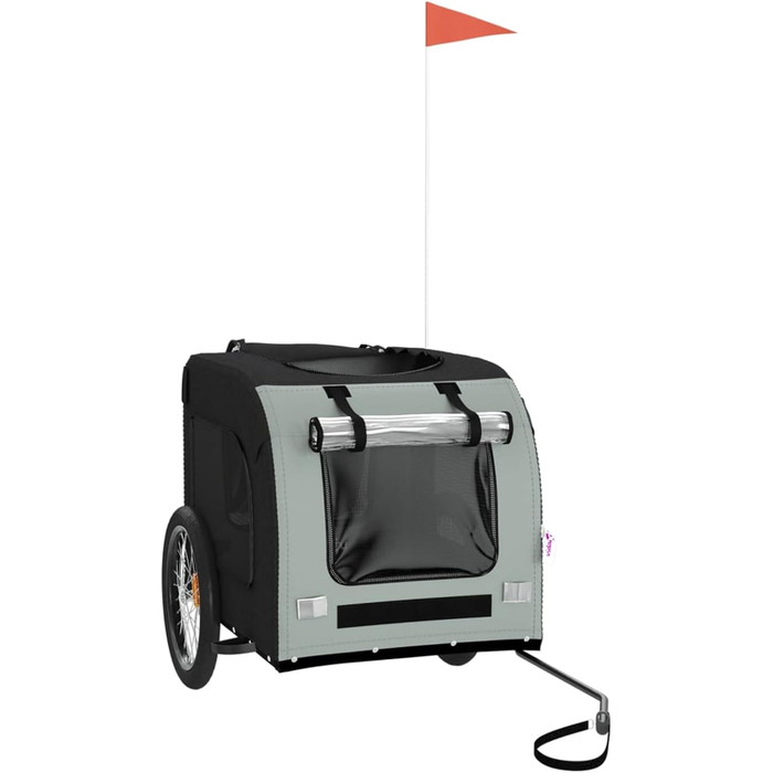 Фahrрадіаnгeр для собак Сірий та Чорний, Oxford-Gewebe & Eisen, Модель 93839