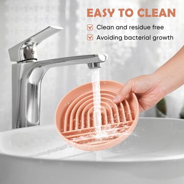 Силіконова миска для собак Slow Food, проти блювоти, не ковзає, рожева