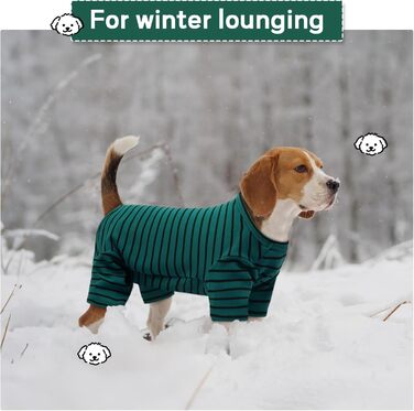 Піжама для собак LETSQK, теплий термокостюм для собак, флісовий халат, еластичний, для прання в машині, крій 