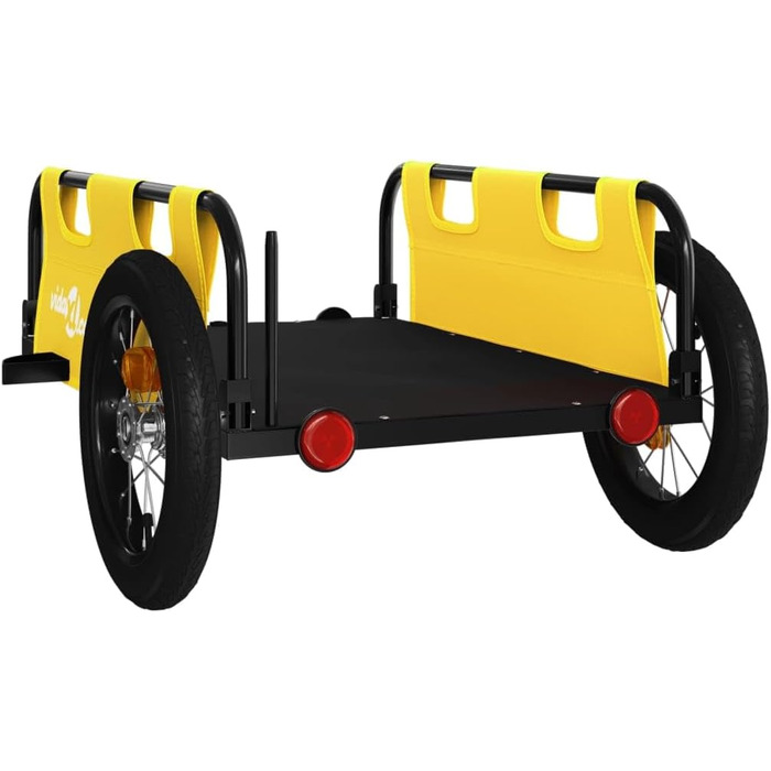 Причіп для велосипеда: вантажний, для собак, жовтий, Oxford, міцний, легко монтується