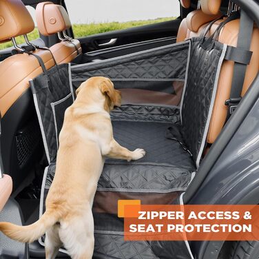 Автокрісло для собак Gimars – стабільне, водонепроникне, для великих та середніх порід, з безпечними ременями та сітчастими віконцями