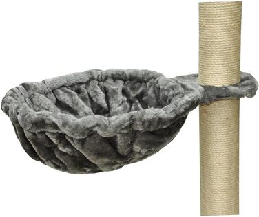 Котячий будиночок Nanook Kratzbaum - лежанка для котів, XXL, Ø 45 см, глибина 12 см, сірий