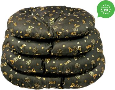 М'який лежак для собак та котів, овальний, 50x34 см, коричневий, миючий