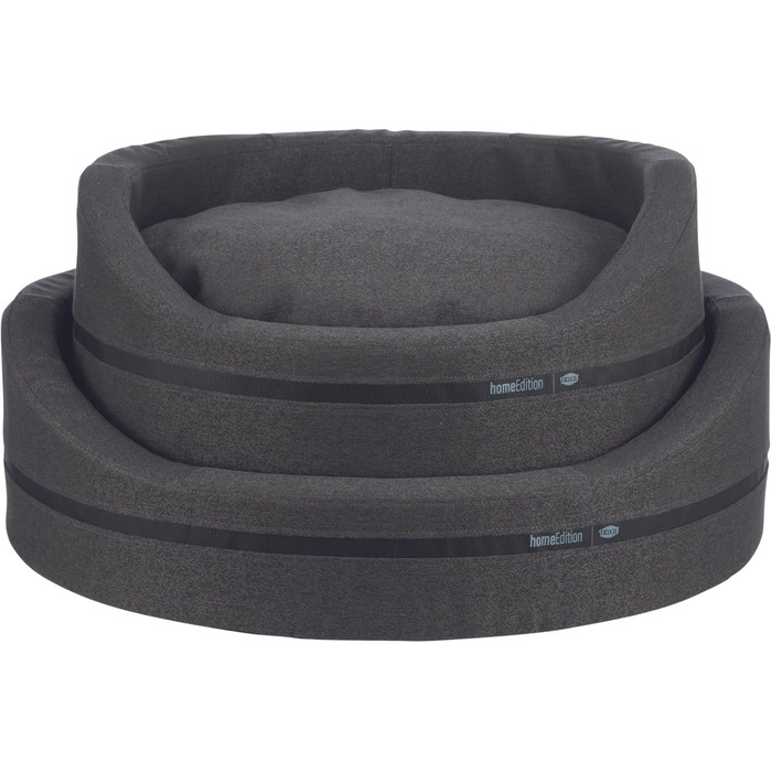 Крісло-лежанка для собак TRIXIE CityStyle, 80x65 см, темно-зелене - овальне ліжко для середніх собак, зручне та миється, 37733