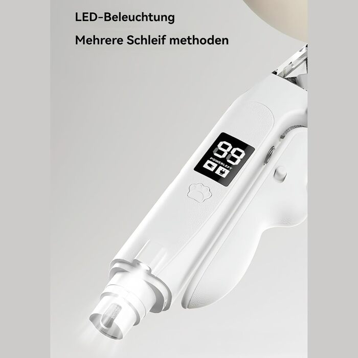 Професійна кусачка для собак 2-в-1 з LED-дисплеєм, тихий мотор, для собак великих, середніх та малих порід