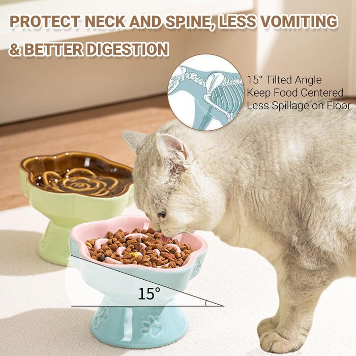 Антишвидкісний миска для собак, миска для котів та маленьких собак, керамічна миска (Морінгблюте)