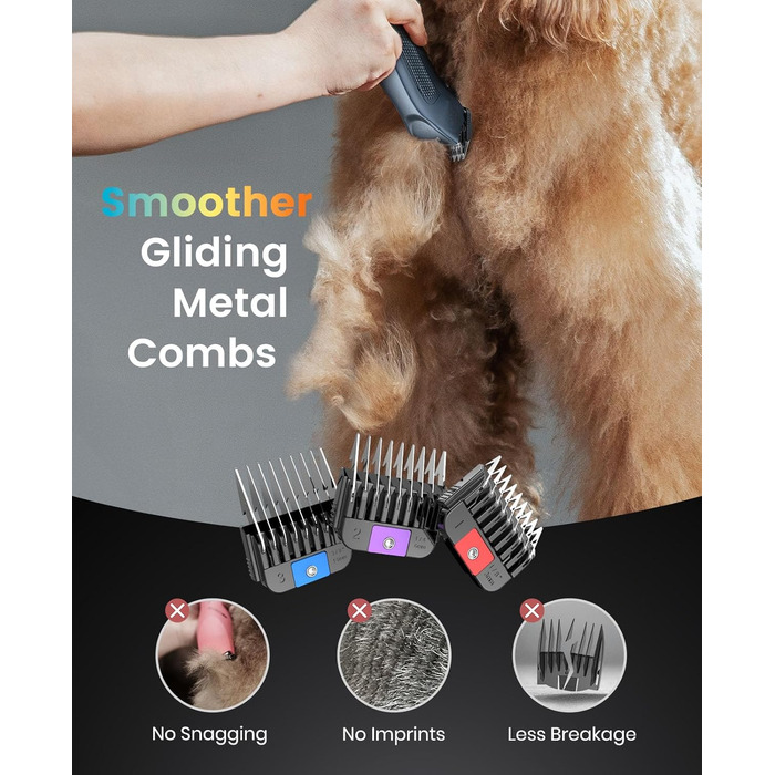 Професійна машинка для стрижки собак Oneisall: акумулятор, 2 швидкості, тиха, для густого та довгого волосся, з лезом з вуглецевої сталі