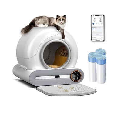 Автоматичний самоочисний лоток для котів з додатком, XXL, з ізоляцією запаху