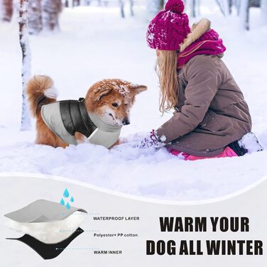 Водонепроникна куртка для собак Idepet: тепла та зручна на осінь/зиму (S, сірий)