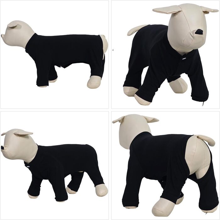 Комбінезон для собак Lovelonglong з чистої бавовни, 4 лапи, для великих та середніх собак, розмір XXL, зелений (XXL (середня собака ~27 кг), чорний)