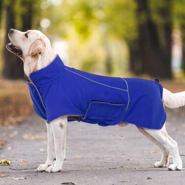 Водонепроникна куртка для собак середнього розміру MIGOHI, тепла флісова куртка для собак, жилет для собак, підходить для Шнауцера, Джек Рассел Тер'єра, Французького бульдога, зимова куртка, синій, Medium