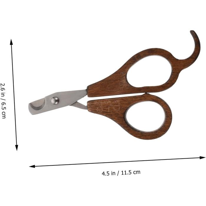 Набір з 3 шт. ножиці для стрижки кігтів домашнім тваринам BESPORTBLE - для собак, котів, дерев'яні, коричневі
