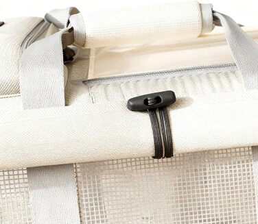 Транспортна сумка для собак та котів, переноска для цуценят, кремового кольору. Ідеально для подорожей, прогулянок та кемпінгу