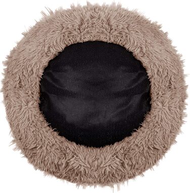 Кругле ліжко для собак Springos з антиковзною основою, м'яке та комфортне (40 см, світло-коричневе)