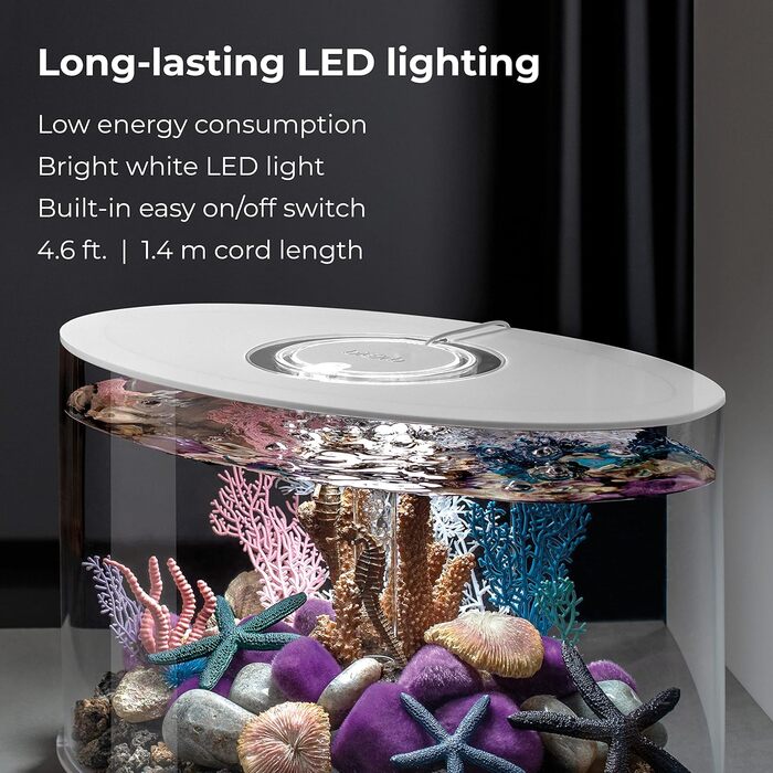 Акваріум biOrb LOOP 15 LED, 15 л, комплект з патентованою фільтрацією, акриловий резервуар