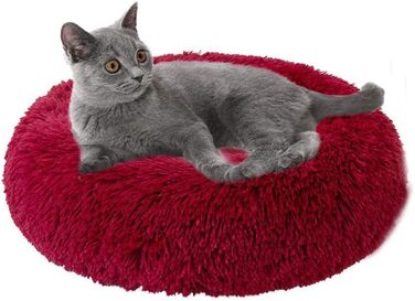 Крісло-ліжко для собак Deluxe, L, червоне (70 см), знімний чохол, для маленьких, середніх та великих собак