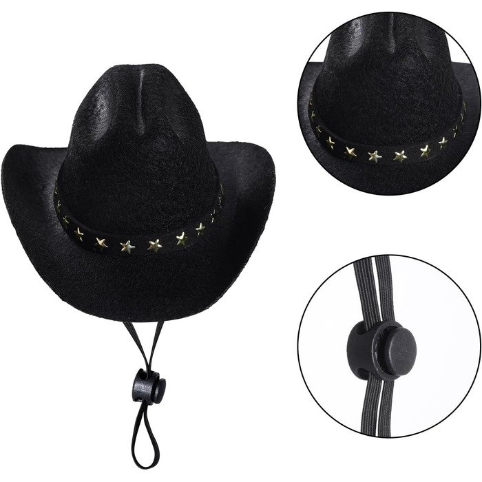 Костюм ковбоя для домашніх тварин, костюми на Хелловін для собак та котів, розмір M, чорний колір