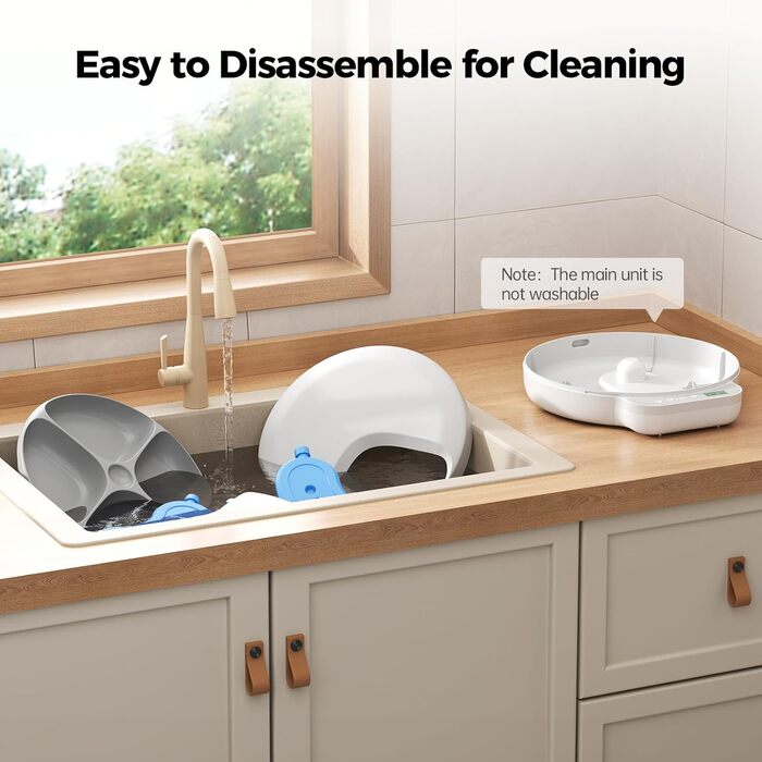 Автоматичний дозатор корму для котів, для вологого корму, розумний дозатор корму для тварин, автоматичний дозатор з таймером, автоматичне годування котів з 2 контейнерами, 4 порції (по 240 г)