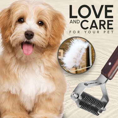 Гребінець для догляду за підшерстям собак, котів та домашніх тварин FLAMIA & JABZ (14 лез)