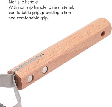 Гребінець для видалення підшерстка для тварин з нержавіючої сталі, двосторонній, з закругленими зубцями, зручна ручка з антиковзким дерев'яним покриттям, для всіх порід