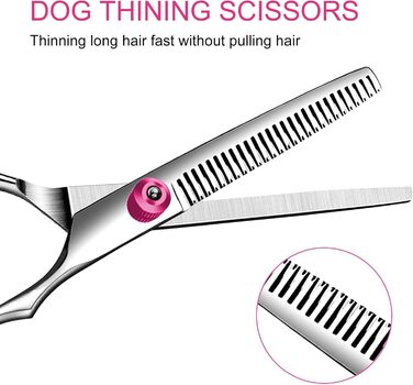 Ножиці для грумінгу собак, ножиці для догляду за шерстю, фінішна ножиця, вигнуті ножиці, з нержавіючої сталі, чорний колір