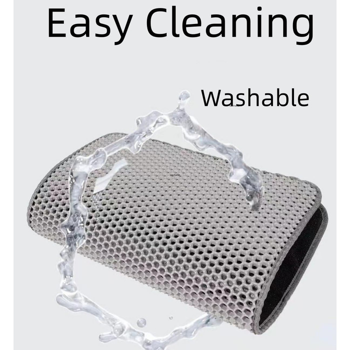 Килимок для котячого туалету, 60x90 см, EVA, чорний, з водонепроникним покриттям та захистом від подряпин