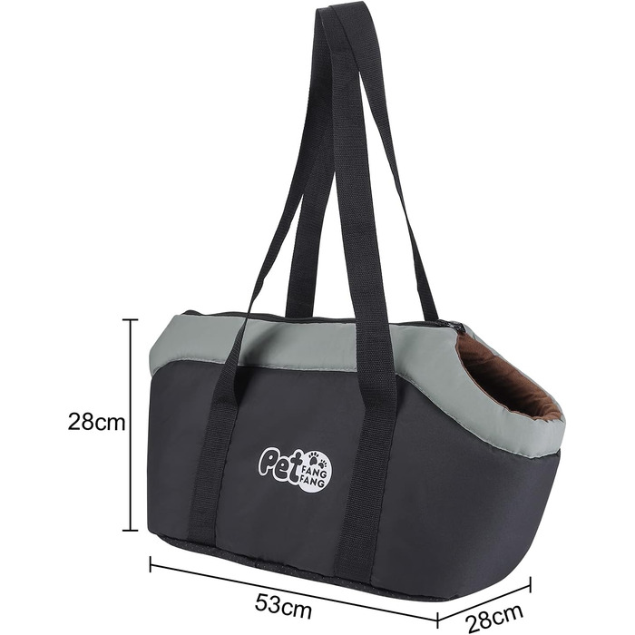 Чорна переносна сумка-переноска для собак та котів до 5 кг, велика місткість, дихаюча, регульована