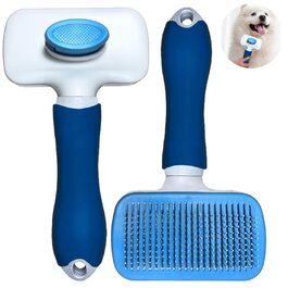 KOKU HOME щітка для собак і котів, видалення колтунів, для короткої та довгої шерсті, легке очищення, з безпечних матеріалів, синя