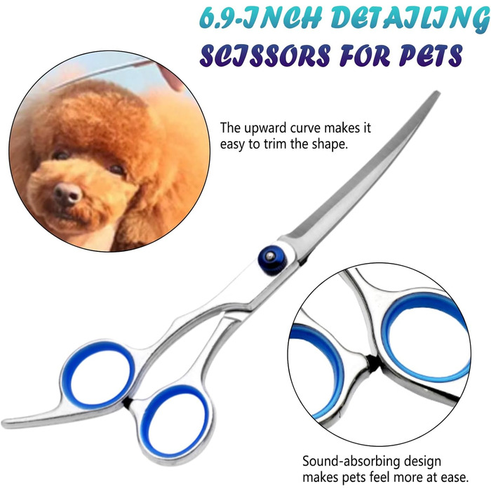 Набір ножиць для грумінгу собак та котів, ножиці для догляду за шерстю домашніх тварин