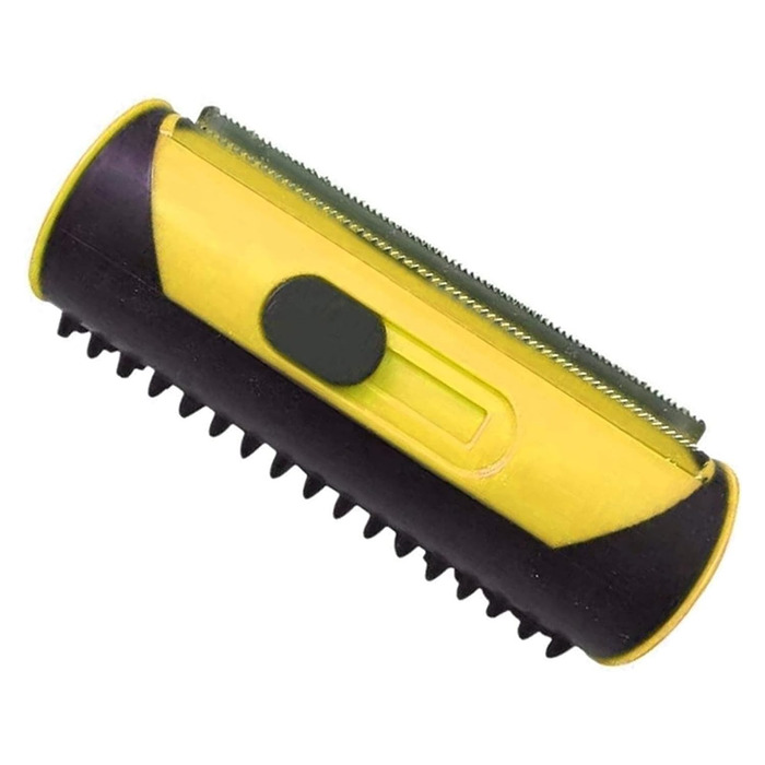 Щітка 3-в-1 для видалення ворсу та шерсті домашніх тварин, для собак та котів, рожева/жовта