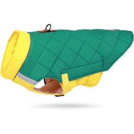 Теплий зимовий теплий жилет для собак маленьких та середніх порід, жилет для собак, одяг для собак, жилет для сноубордингу, одяг для чихуахуа, бульдога, зелений, 2XL