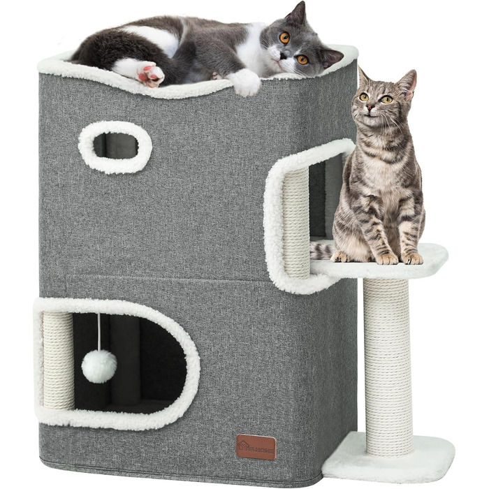 Будинок для котів YITAHOME, котяче ліжко, когтеточка, котяча нора для дому, багатофункціональні меблі для котів, сірий