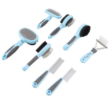 Набір гребінців та щіток для догляду за шерстю тварин: собаки, коти, довгошерсті породи