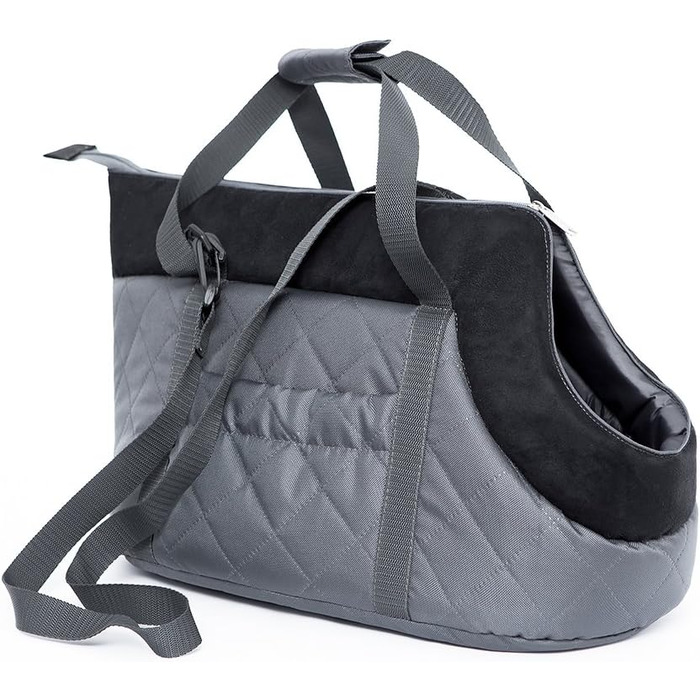 Сумка-переноска для собак та котів Hobbydog TORGZC6, сіра з лапками, 27 x 25 x 43 см