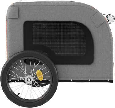 Причіп для велосипеда ARKEM для собак Оранжевий та Сірий, Oxford-тканина та залізо. Велосипедна корзина для собак