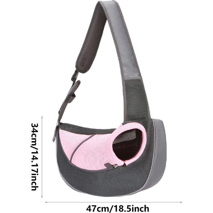 Сумка-переноска для собак та котів, Oxford-тканина, дихаюча, для маленьких тварин, з регульованим ременем