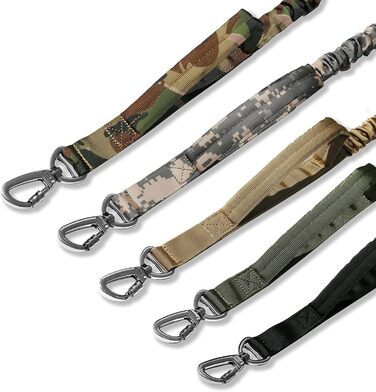 Тактичний нашийник і повідок для собак YoothBro K9 XL, чорний, з прапором Великобританії, міцний нейлон, металева пряжка, для середніх і великих порід
