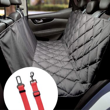 Кришка для автосидіння для собак Pointer, 125 см, сіра - захист заднього сидіння, водонепроникна, миється до 95°C