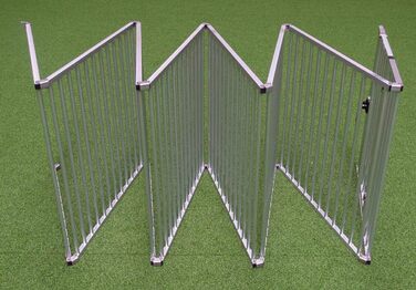 Callieway® Розкладний вольєр ALUZAUN/Freilaufgehege/Welpenauslauf Safety Pro' 8-частинний для цуценят, заходів та кемпінгу (Спеціальна висота 80 см, 8 панелей по 80 см)