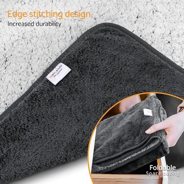 Водонепроникний килимок для собак 100x120 см (40x47 дюймів) - м'який, плюшевий, машинного прання, для собак середніх порід до 16 кг, підходить для вулиці та дивану, чорно-білий (Small)