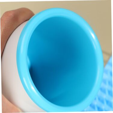 Електрична машинка для миття лап домашнім тваринам POPETPOP з USB-зарядкою (синьо-біла)