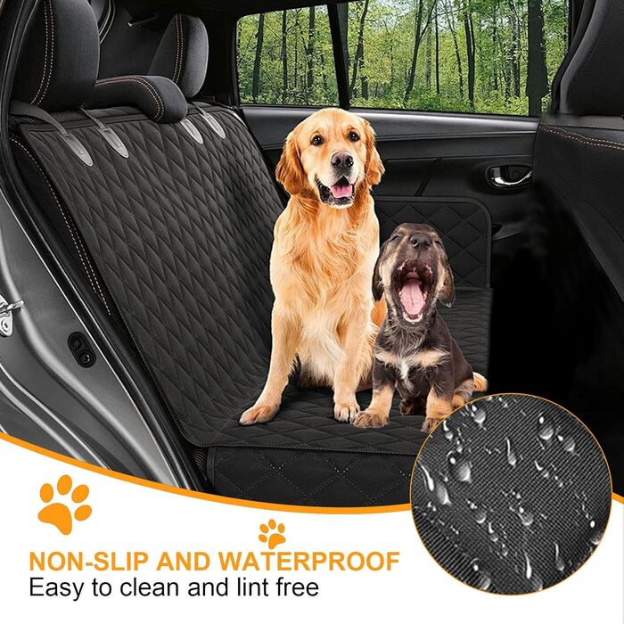Захист для заднього сидіння автомобіля для собак, водовідштовхувальний, з кріпленням на ремінь безпеки, підходить для всіх авто, мінівенів, SUV