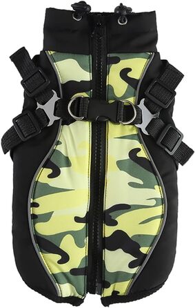 Зносостійкий одяг для цуценят з нагрудником та ремінцем на спину. Дихаючий костюм для собак з легкого матеріалу для маленьких собак. Портативний теплий одяг для собак на особливі випадки